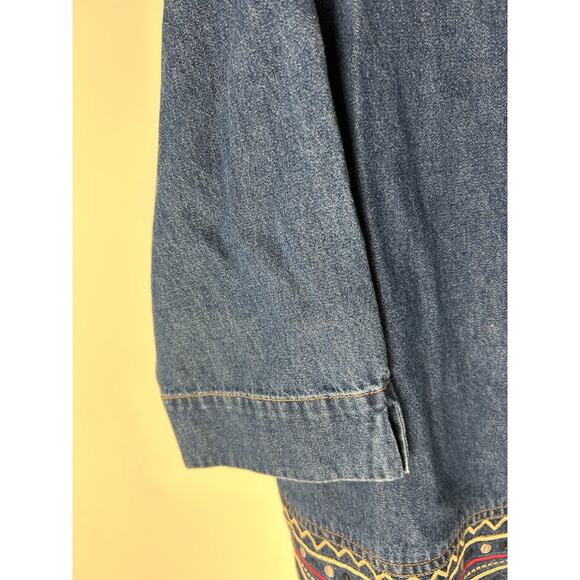 Mountain Lake Women’s Embroidered Denim Shirt Jacket Pattern Sz 2X Cottage Artsy - Picture 4 of 14